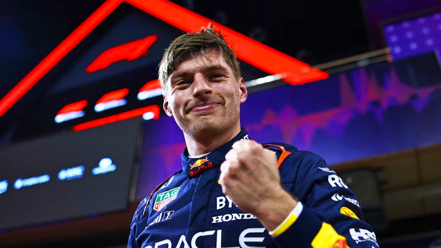 Max Verstappen fist pumps after another successful qualifying result.