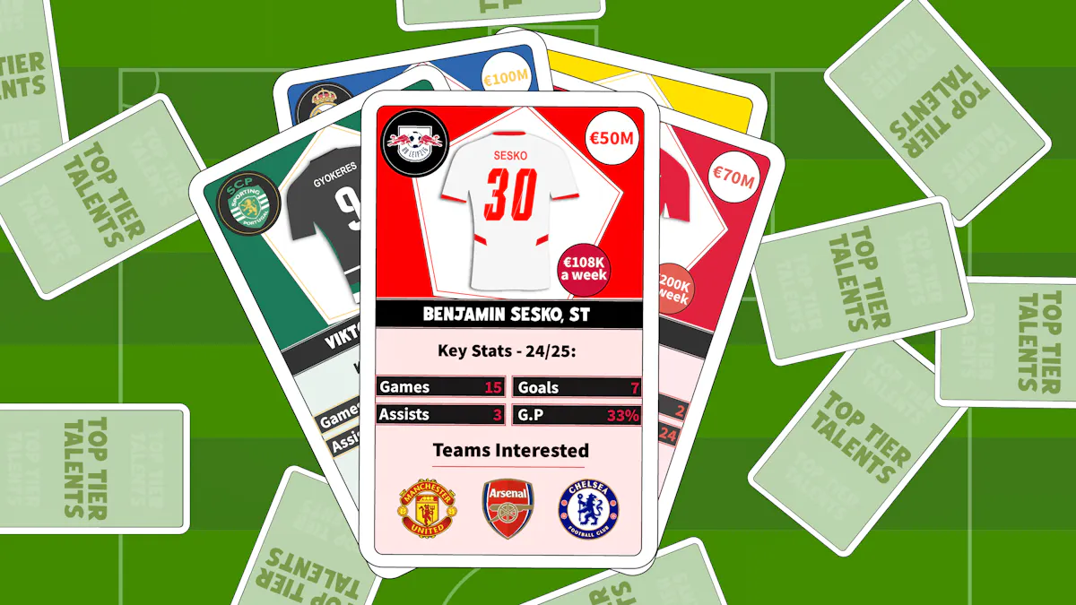 Benjamin Sesko stats card.