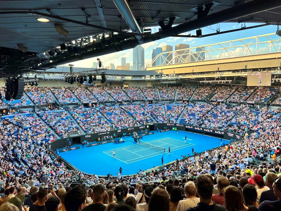 A men's singles Australian Open Quarter-final match at Rod Laver Arena in 2023.