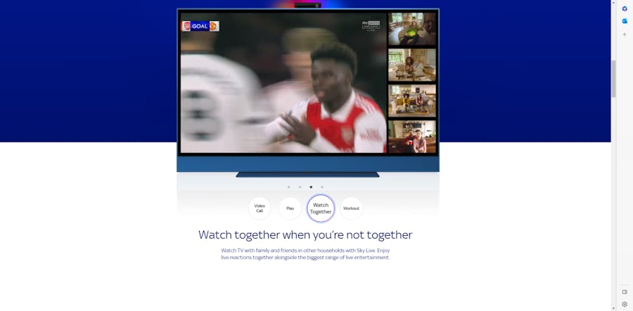 Sky Live co-viewing technology