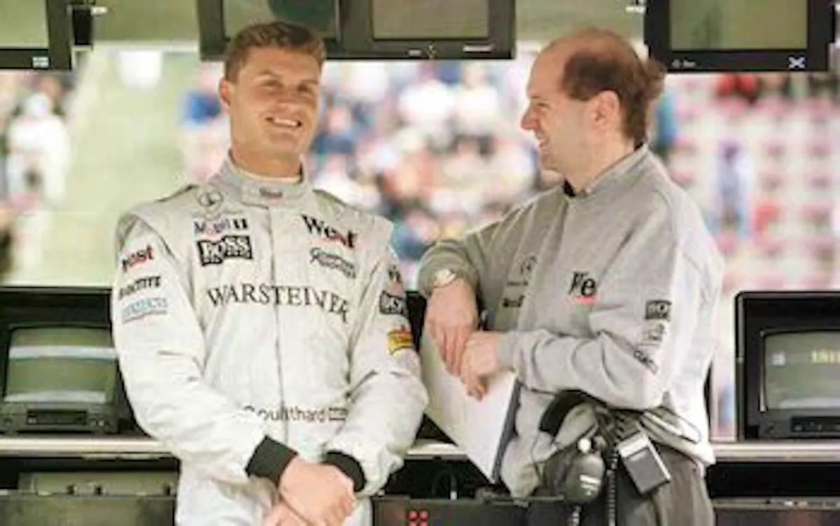 Adrian Newey and David Coulthard at McLaren.
