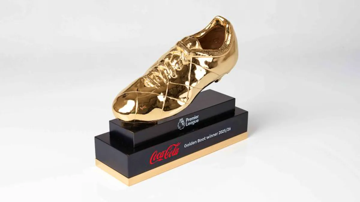 The Premier League Golden Boot trophy.