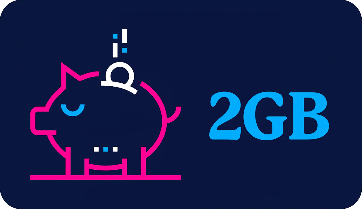 2GB of data free if there is a broadband outage.