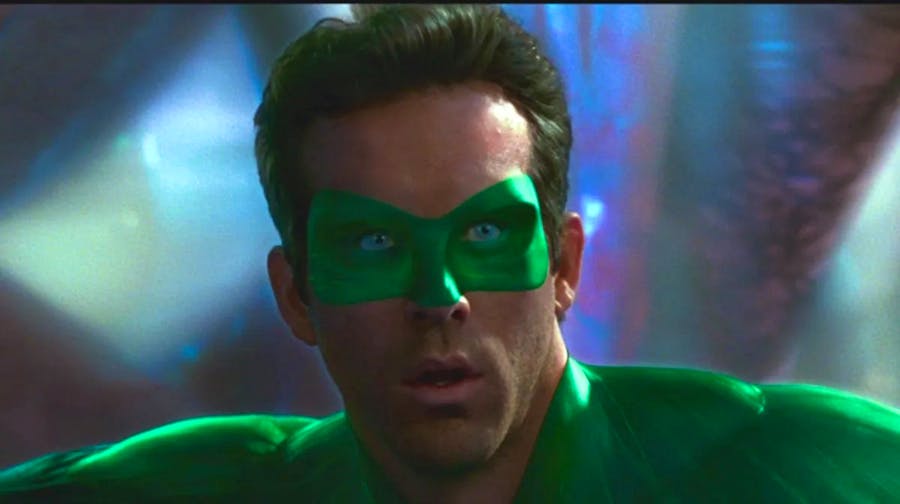 Ryan Reynolds as Green Lantern, in a distractingly CGI costume