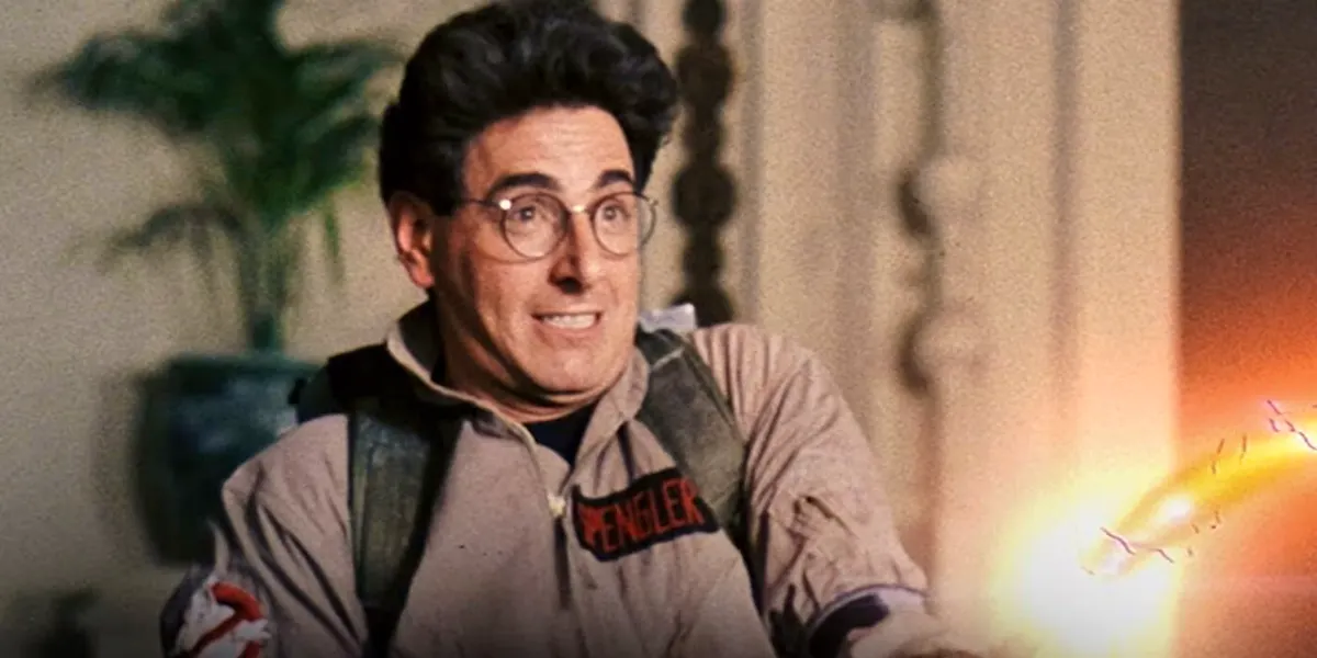Egon Spengler shooting his proton pack